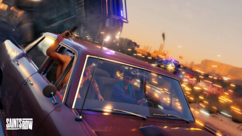 Saints Row Action Packed Desert Car Chase PC Wallpaper