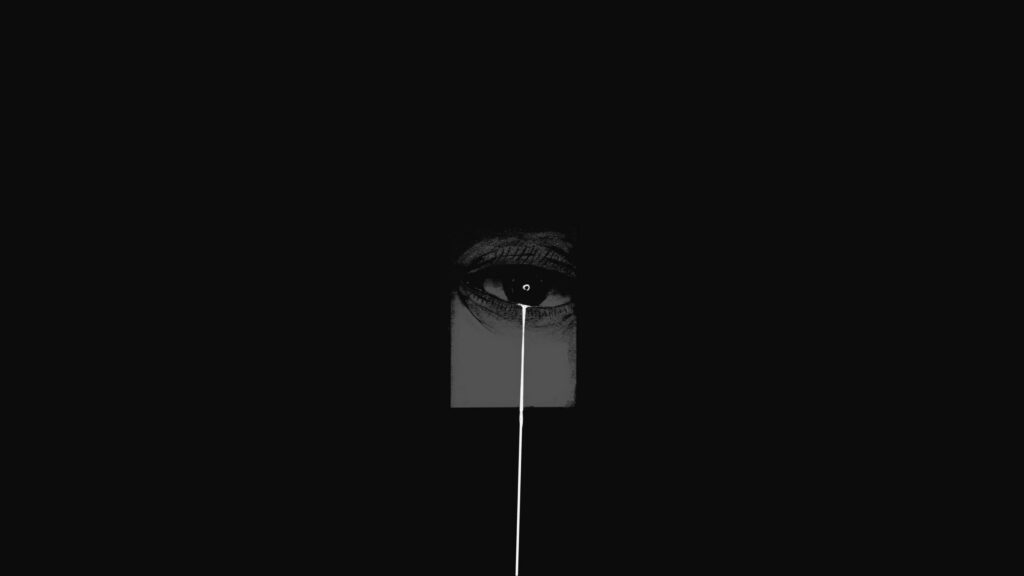 Minimalist Crying Eye Dark Aesthetic PC Wallpaper
