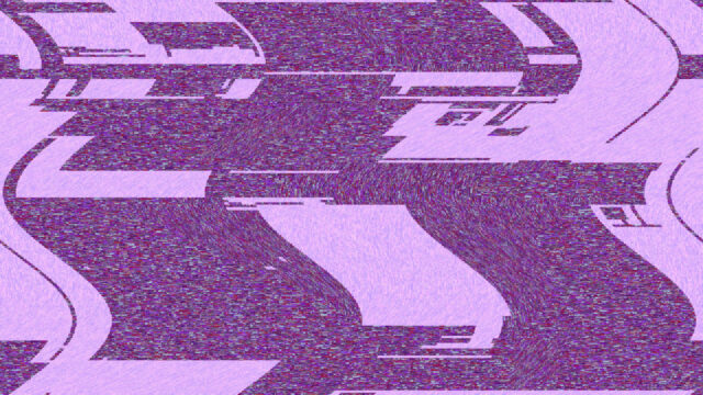 Abstract Purple Digital Glitch Distortion Art 4K Wallpaper