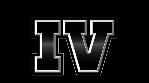 Minimalist Roman Numeral Four IV Metallic Chrome Design PC Wallpaper