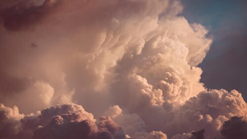 Stunning Golden Hour Cumulus Clouds Dramatic Sky 4K Wallpaper