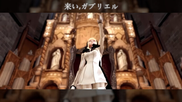 Anime Girl Reaching Towards Light in Cathedral PC Wallpaper