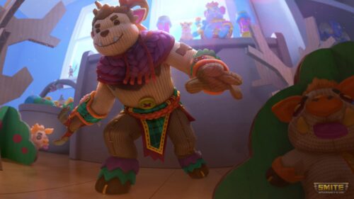 Chibi Knit Chiron Smite Game Character 4K PC Wallpaper