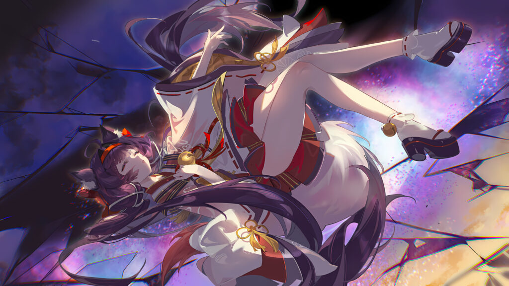 Anime Girl Cat Ears Fantasy Warrior 4K PC Wallpaper