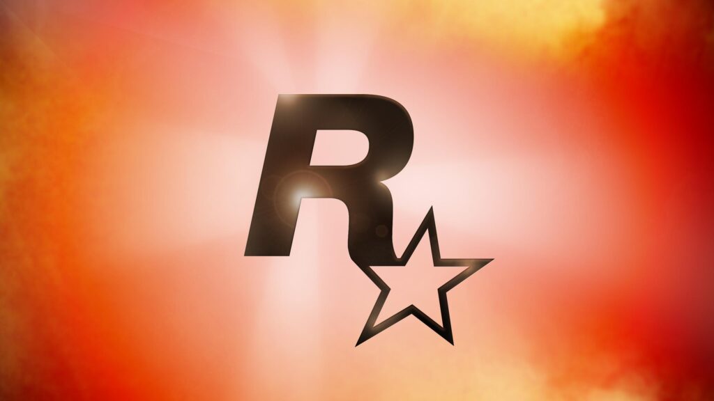 Rockstar Games Iconic Logo Glowing Red Abstract PC Wallpaper