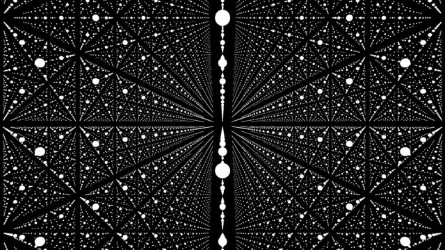 Abstract Geometric Infinity Points Pattern Monochrome 4K Wallpaper