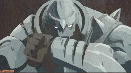 Alphonse Elric Fullmetal Alchemist Armor Minimalist Desktop Wallpaper