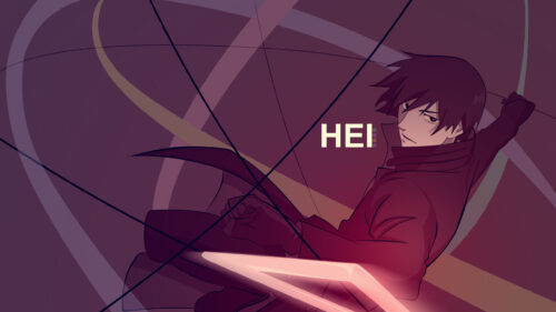 Hei Darker Than Black Anime Character Minimalist Style 4K Wallpaper