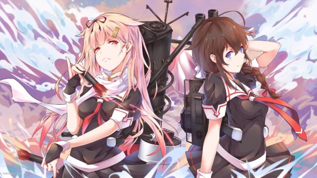 Anime Girls Kantai Collection Warship Characters 4K PC Wallpaper