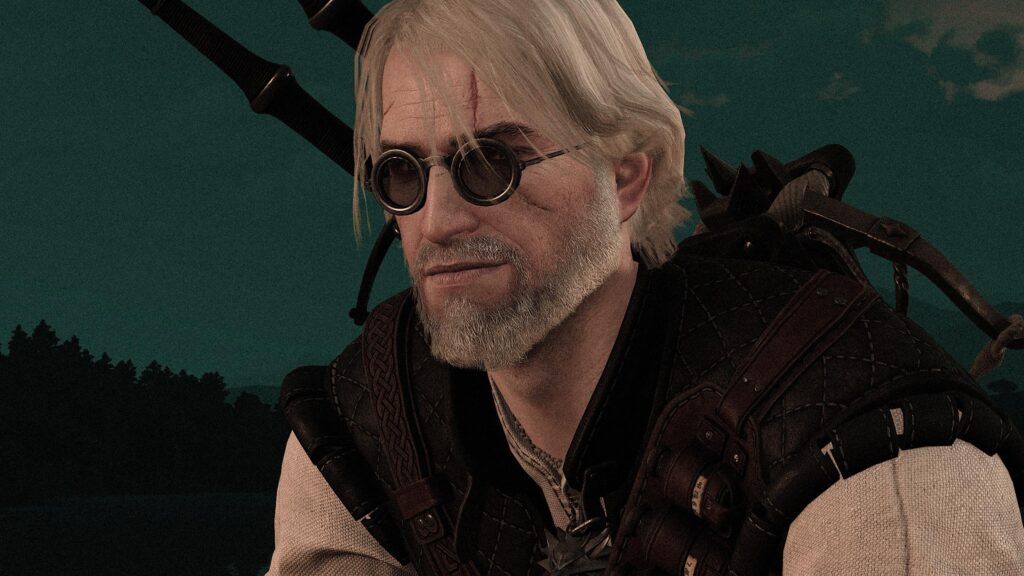Geralt of Rivia Wearing Professor Glasses The Witcher 3 PC Wallpaper