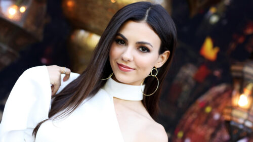 Stunning Portrait of Victoria Justice in Elegant White Outfit PC Wallpaper
