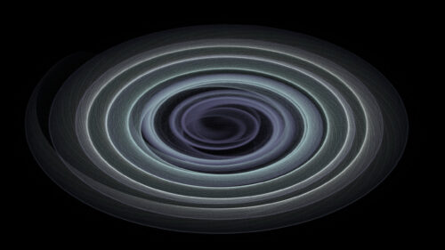 Minimalist Abstract Swirl Vortex in Shades of Grey and Purple PC Wallpaper