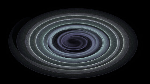 Minimalist Abstract Swirl Vortex in Shades of Grey and Purple PC Wallpaper