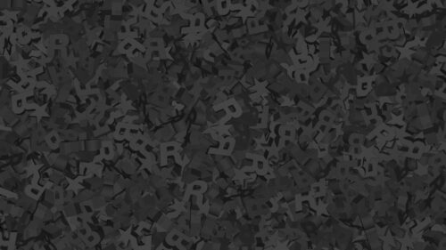 Minimalist Dark Abstract 3D Typography Letters Pattern PC Wallpaper