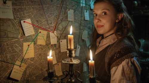 Enola Holmes Cinematic Mystery Scene High Resolution 4K PC Wallpaper