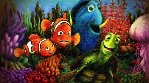 Finding Nemo Underwater Coral Reef Scene High Resolution 4K Desktop Wallpaper