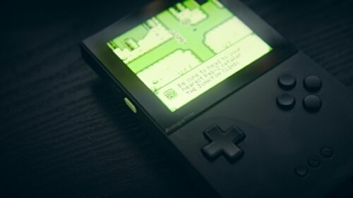 Retro Gaming Aesthetic Analogue Pocket Handheld Console 4K Wallpaper