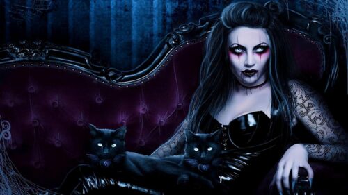 Dark Gothic Gaming Wallpaper for PC 4K – Atmospheric Fantasy Desktop Background