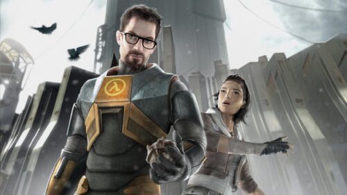 Half-Life Gordon Freeman Gravity Gun Gaming Wallpaper 4K Desktop Background