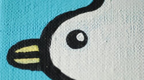 Minimalist Penguin Illustration Abstract Art 4K Desktop Wallpaper
