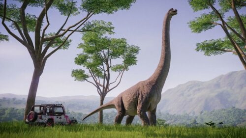 Epic Jurassic Park T-Rex Cinematic Landscape 4K Desktop Wallpaper