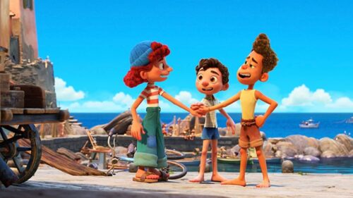 Luca and Alberto Exploring the Italian Riviera Sea Views 4K Desktop Wallpaper
