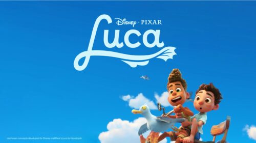 Enchanting Luca Sea Monster Adventure Scene in Portorosso Italy 4K Desktop Wallpaper