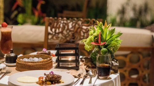 Romantic Fine Dining Candlelight Dinner Table Setting Desktop Wallpaper