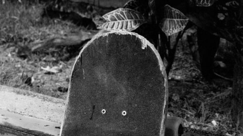 Gritty Worn Skateboard Deck Extreme Sports Close-up 4K Wallpaper