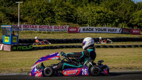 Purple THCorse Racing Kart Speed Track Desktop Wallpaper