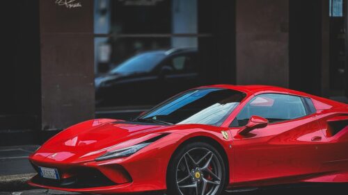 Stunning Red Ferrari F8 Tributo Sportscar Desktop Wallpaper