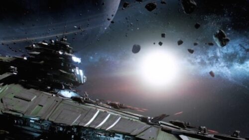 Star Citizen 4K Gaming Wallpaper: Epic Spaceship Combat Desktop Background