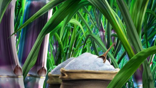 Macro Artistic Sugar Crystals and Sweet Granules 4K Desktop Wallpaper
