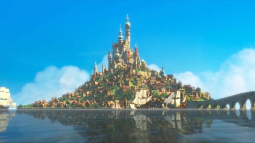 Enchanting Rapunzel and Flynn Rider Lantern Scene Tangled Desktop Wallpaper