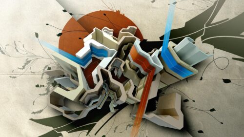 Abstract 3D Geometric Architectural Art Design PC Wallpaper