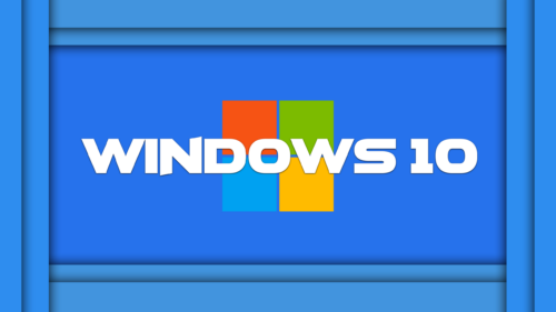 Minimalist Windows 10 Logo Blue Abstract PC Wallpaper