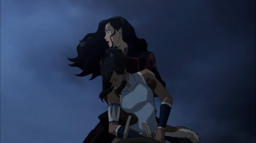 Korrasami Emotional Scene from Legend of Korra Desktop Wallpaper