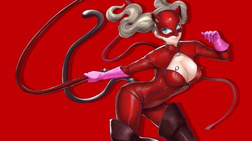 Persona 5 Ann Takamaki Panther Heroine Red Background 4K PC Wallpaper