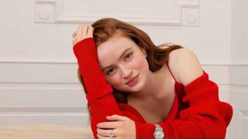 Sadie Sink Stunning Red Aesthetic Portrait 4K PC Wallpaper