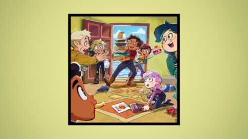 The Owl House Friends Having a Pizza Party Fun Illustration PC Wallpaper
