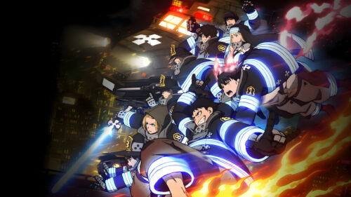 Fire Force Anime Squad Charging Into Battle 4K PC Wallpaper