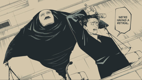 Jujutsu Kaisen Hiromi Higuruma and Judgment Shikigami Anime PC Wallpaper