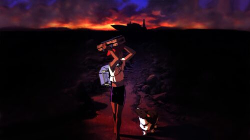 Edward and Ein Cowboy Bebop Sunset Desert Walk 4K PC Wallpaper