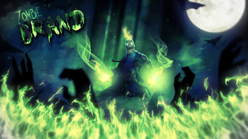 League of Legends Zombie Brand Green Fire 4K PC Wallpaper