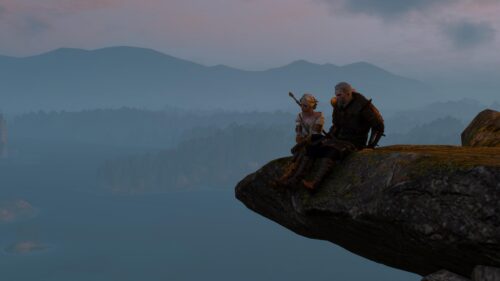 Geralt and Ciri Watching the Sunset The Witcher 3 Wild Hunt PC Wallpaper