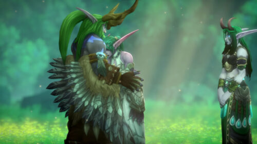 Malfurion and Tyrande World of Warcraft Cinematic Fantasy PC Wallpaper