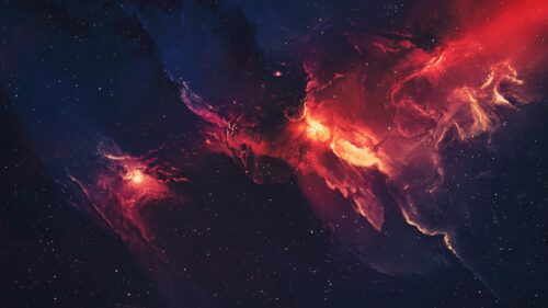 Breathtaking Red Nebula Deep Space 4K Wallpaper