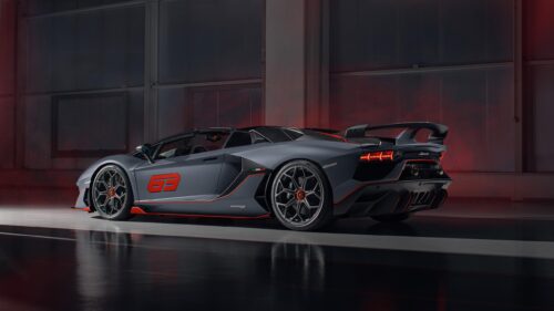 Grey Lamborghini Aventador SVJ Roadster 63 Edition PC Wallpaper