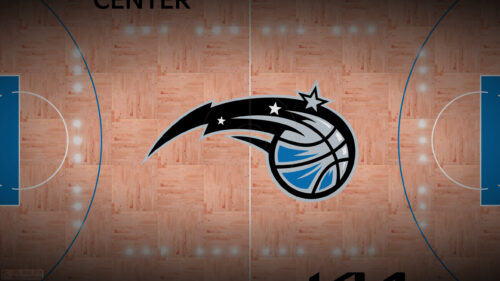 Orlando Magic Basketball Court Logo PC Wallpaper 4K Wallpaper