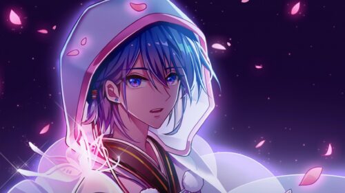 Anime Boy with Blue Hair and Hood Enchanting Aura 4K PC Wallpaper